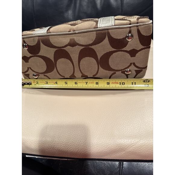 Vintage Coach Gallery East West Tote Bag In The Signature Canvas Leather Trim - Picture 9 of 16